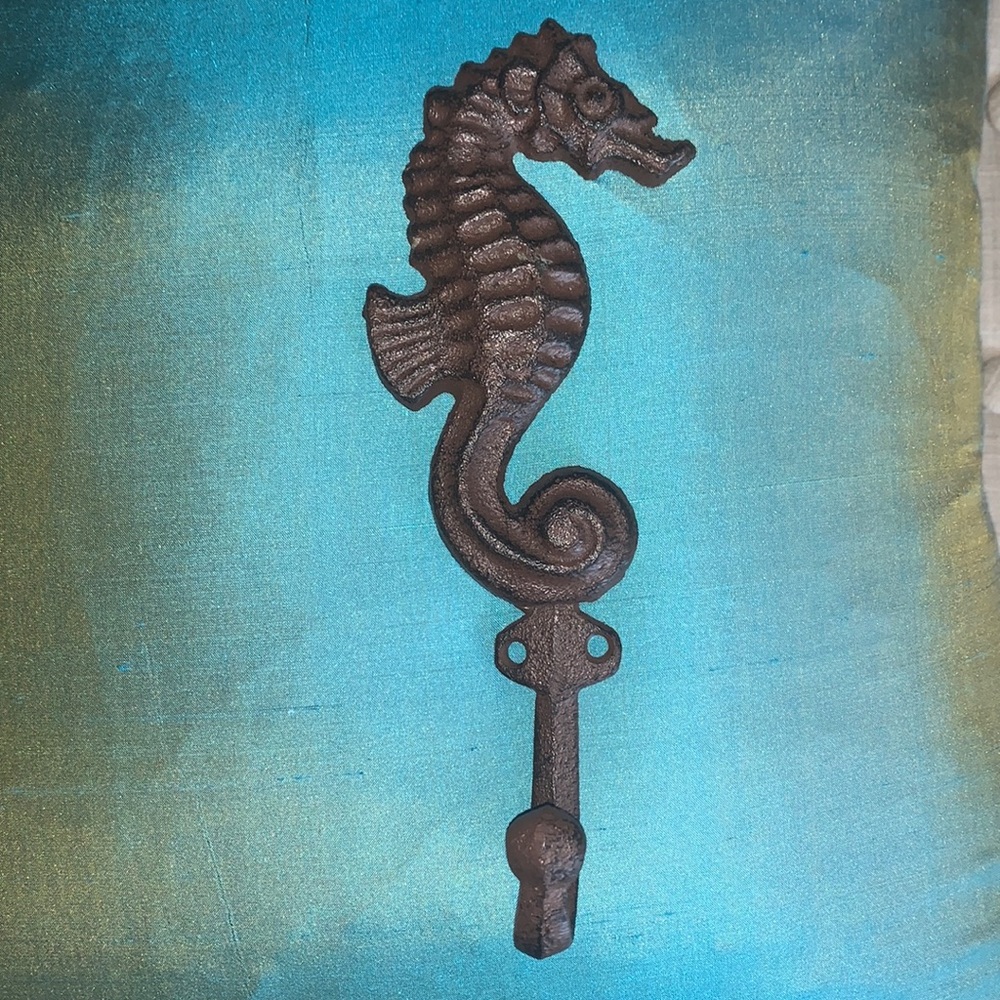 Seahorse Wall Hook Cast Iron